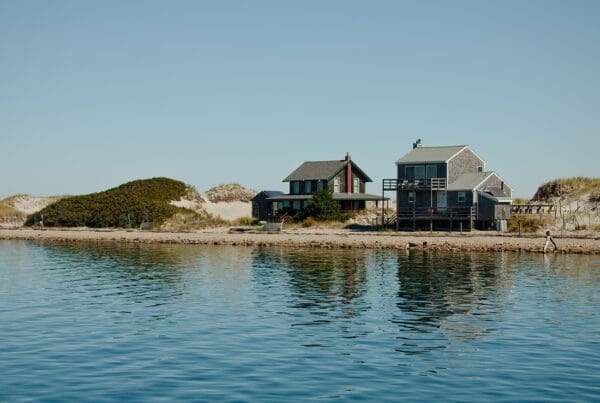 Insurance Solutions - Houses on the Beach in Plymouth Massachusetts on a Sunny Day